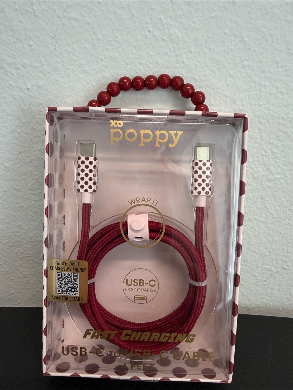 XO Poppy | Wine & Polka Dots iPhone 17 Pro Max MagSafe Case + USB-C Cable - Picture 6 of 10